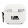 Чехол Karl Lagerfeld Silicone case with ring RSG logo для Airpods 3 (2021), белый