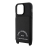 Lagerfeld для iPhone 15 Pro Max чехол Crossbody cardslot PU Saffiano RSG Hard Black