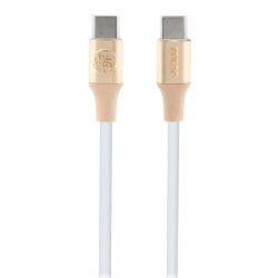 Guess кабель Silicone with Aluminium USB-C to USB-C 1.5m Light Gold