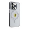 Ferrari для iPhone 15 Pro чехол PC/TPU Frosted Scuderia ring Hard Transparent/Black (MagSafe)