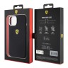 Ferrari для iPhone 15 чехол Liquid silicone with metal logo Hard Black
