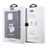 Karl Lagerfeld для iPhone 15 Pro чехол Crossbody cardslot PU Saffiano Monogram NFT Choupette Hard Black
