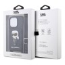 Karl Lagerfeld для iPhone 15 Pro чехол Crossbody cardslot PU Saffiano Monogram NFT Karl Ikon Hard Black