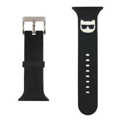 Ремешок Karl Lagerfeld Silicone Choupette head для Apple Watch 42-44-45 мм, черный