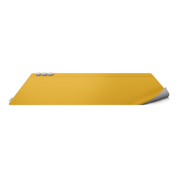 Uniq органайзер пространства Hagen reversible Desk Mat + 3 POD Mag buttons Canary Yellow/Chalk Grey