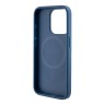 Guess для iPhone 15 Pro Max чехол PU 4G Colored ring Metal logo Hard Blue (MagSafe)