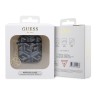 Guess для Airpods 1/2 чехол PU leather G CUBE with metal logo and Charm Black