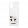 Чехол Karl Lagerfeld Ikonik Karl & Choupette Hard для iPhone 11, прозрачный