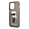 Karl Lagerfeld для iPhone 15 Pro Max чехол PC/TPU NFT Karl Ikonik Hard Translucent Black