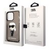 Karl Lagerfeld для iPhone 15 Pro Max чехол PC/TPU NFT Karl Ikonik Hard Translucent Black