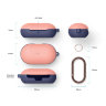 Силиконовый чехол Elago Hang case для Galaxy Buds|Buds+ с карабином, синий/оранжевый