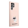 Karl Lagerfeld для Galaxy S24 Ultra чехол Liquid silicone NFT Choupette Hard Pink