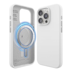 Elago для iPhone 15 Pro чехол Soft silicone (Liquid) White (MagSafe)