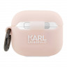 Чехол Lagerfeld Silicone case with ring NFT 3D Choupette для Airpods 3 (2021), розовый