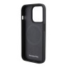 Mercedes для iPhone 15 Pro чехол Leather Plain Smooth with Ring Hard Black (MagSafe)