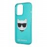 Чехол Karl Lagerfeld TPU FLUO Choupette Hard для iPhone 14 Pro, голубой
