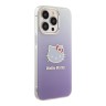 Hello Kitty для iPhone 15 Pro чехол PC/TPU Kitty Head Hard Gradient Purple