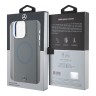 Mercedes для iPhone 15 Pro Max чехол Liquid silicone Bicolor Laser Ring Hard Grey (MagSafe)