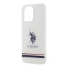U.S. Polo для iPhone 15 Pro чехол PC/TPU Double Horse logo Tricolor stripes Hard Transparent
