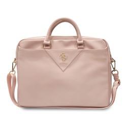 Guess для ноутбуков 15"/16" сумка PU Grained leather Bag 4G metal logo with Zipper Pink