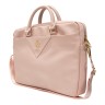Guess для ноутбуков 15"/16" сумка PU Grained leather Bag 4G metal logo with Zipper Pink