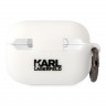 Чехол Lagerfeld Silicone case with ring NFT 3D Karl для Airpods Pro 2 (2022), белый