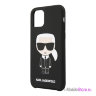 Чехол Karl Lagerfeld Liquid silicone Iconic Karl для iPhone 11, черный