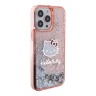 Hello Kitty для iPhone 15 Pro Max чехол Liquid Glitter Kitty Head Hard Pink