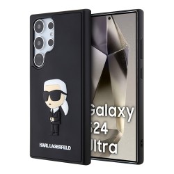 Karl Lagerfeld для Galaxy S24 Ultra чехол 3D Rubber NFT Karl Ikonik Hard Black