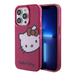 Hello Kitty для iPhone 15 Pro Max чехол PC/TPU Kitty Head Hard Pink