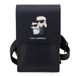 Lagerfeld для смартфонов сумка Wallet Phone Bag PU Saffiano Karl & Choupette Black