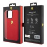 Ferrari для iPhone 15 Pro чехол Liquid silicone with metal logo Hard Red