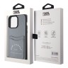 Karl Lagerfeld для iPhone 15 Pro Max чехол Cardslot PU Saffiano RSG 3D rubber logo Hard Grey