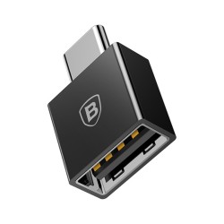 Baseus переходник CATJQ-B01 USB-A (f) на USB-C (m), черный
