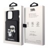 Karl Lagerfeld для iPhone 15 Pro Max чехол Cardslot Stand PU Saffiano NFT Karl & Choupette Hard Black