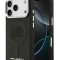 Karl Lagerfeld для iPhone 17 Pro чехол PU Debossed Initials Metal logo & Camera Hard Black (MagSafe)
