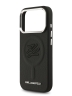 Karl Lagerfeld для iPhone 17 Pro чехол PU Debossed Initials Metal logo & Camera Hard Black (MagSafe)