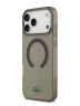 Lacoste для iPhone 17 Pro Max чехол IML Croc logo Hard Transparent Black (MagSafe)