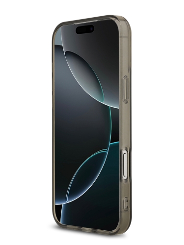 Lacoste для iPhone 17 Pro Max чехол IML Croc logo Hard Transparent Black (MagSafe)