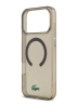 Lacoste для iPhone 17 Pro Max чехол IML Croc logo Hard Transparent Black (MagSafe)