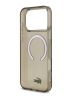 Lacoste для iPhone 17 Pro Max чехол IML Croc logo Hard Transparent Black (MagSafe)