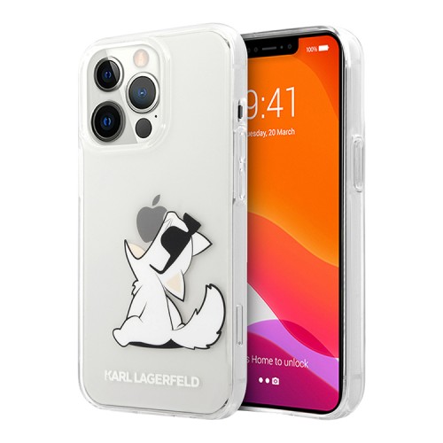 Чехол Karl Lagerfeld Choupette Fun Hard для iPhone 13 Pro Max, прозрачный
