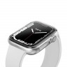 Чехол Uniq Glase для Apple Watch (45 mm), прозрачный +серый (2шт)