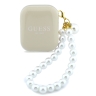 Guess Наушники TWS Bluetooth Rectangle with Pearl Hand Strap Beige