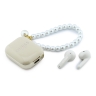 Guess Наушники TWS Bluetooth Rectangle with Pearl Hand Strap Beige