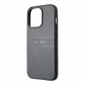 Чехол Guess PU Saffiano with Metal logo Hard для iPhone 13 Pro Max, серый