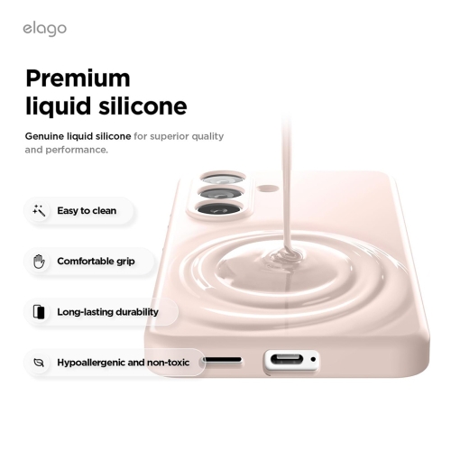 Elago для Galaxy S26 чехол Magnetic Silicone Lovely Pink (MagSafe)