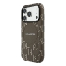 Karl Lagerfeld для iPhone 17 Pro Max чехол PU Full Wrapped Monogram Metal camera Hard Brown (MagSafe)