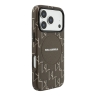 Karl Lagerfeld для iPhone 17 Pro Max чехол PU Full Wrapped Monogram Metal camera Hard Brown (MagSafe)