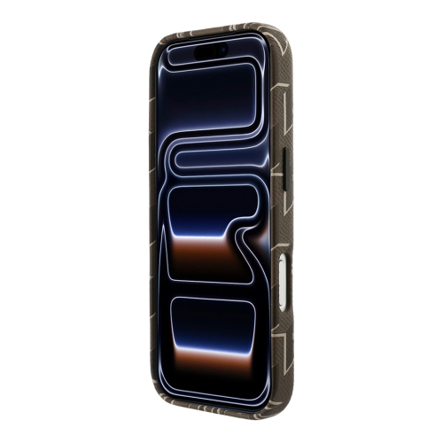 Karl Lagerfeld для iPhone 17 Pro Max чехол PU Full Wrapped Monogram Metal camera Hard Brown (MagSafe)
